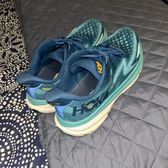Hoka Blue and Orange Athletic Shoes - Picture 3 of 4